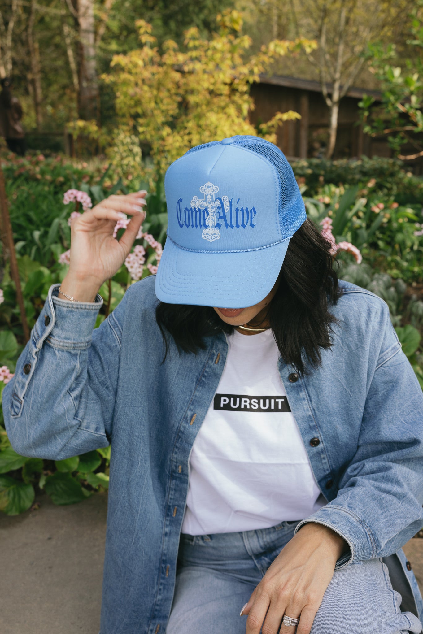 Come Alive Blue Trucker Hat