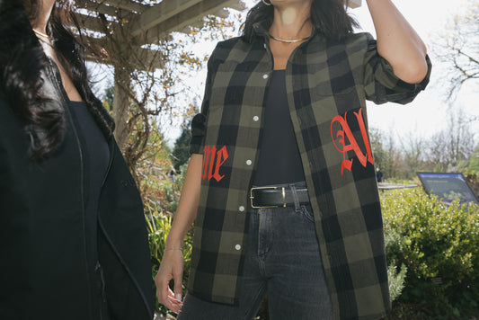 Alive Green Flannel Shirt