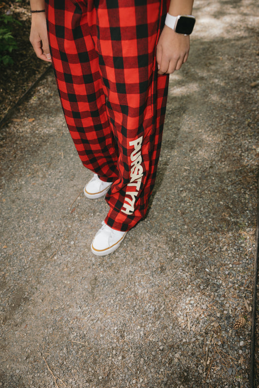 Yth Pajama Flannel Red Pants