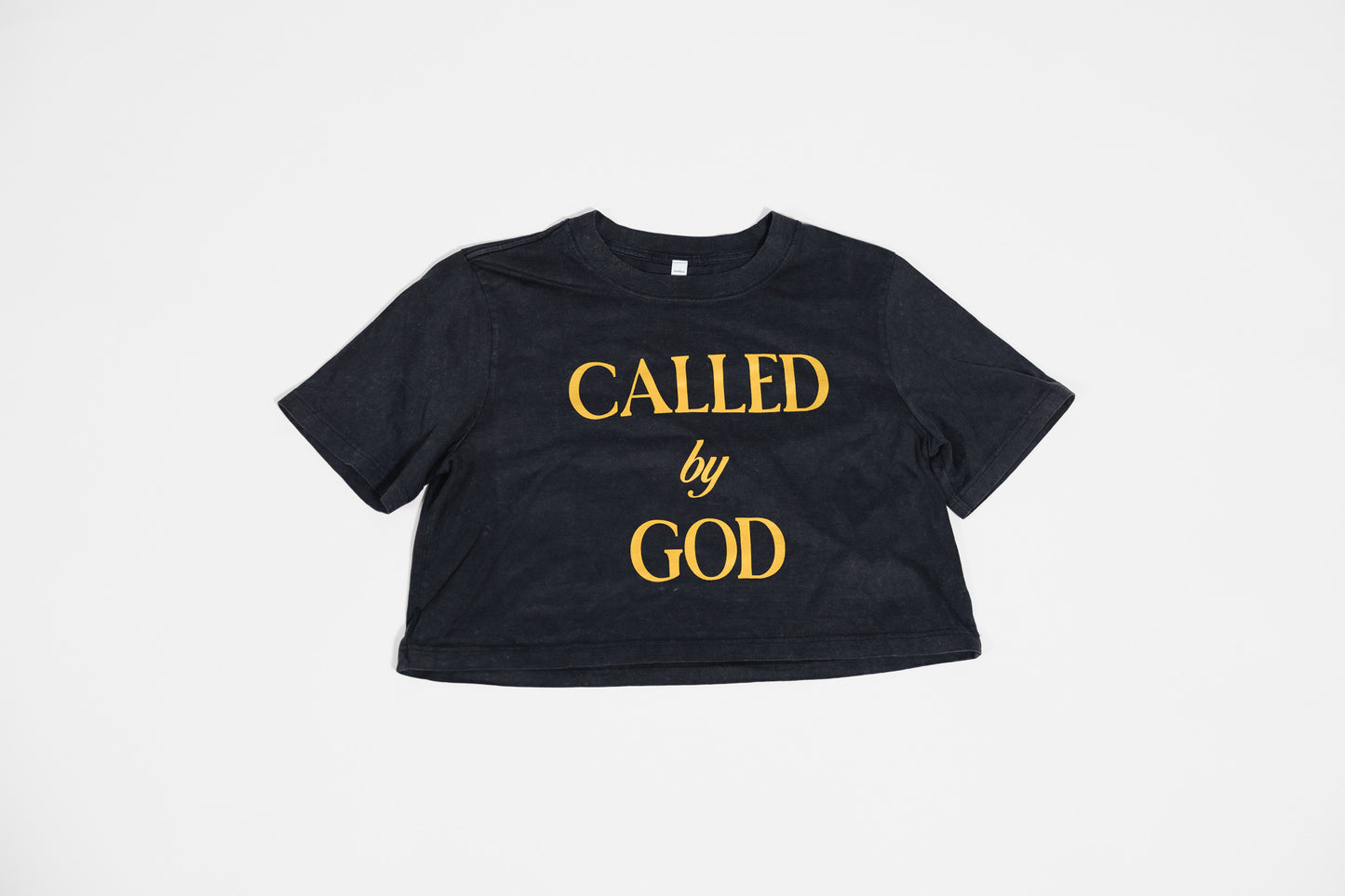 Womens Black Called Crop Tee