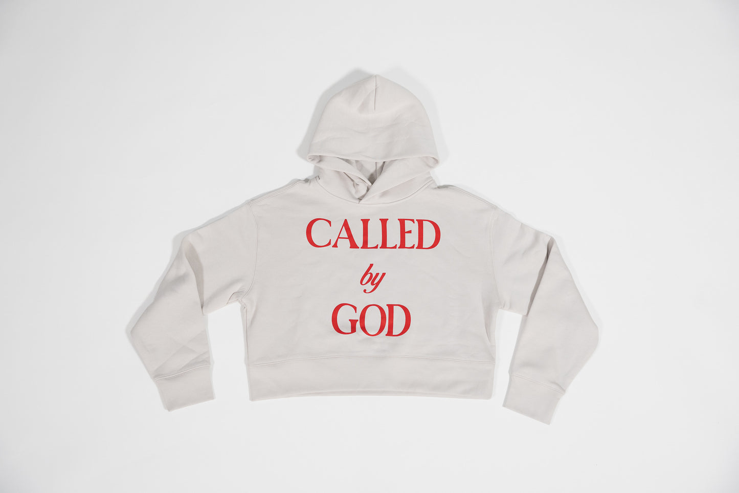 Womens Cream Called Crop Hoodie