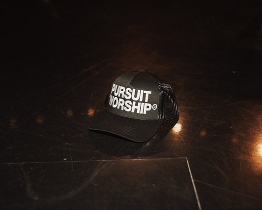Worship Black Trucker Hat
