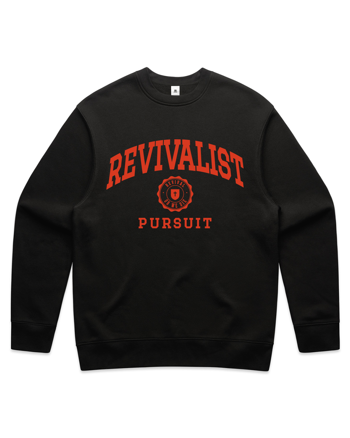 Revivalist Black Crewneck Sweatshirt