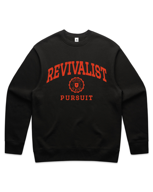 Revivalist Black Crewneck Sweatshirt