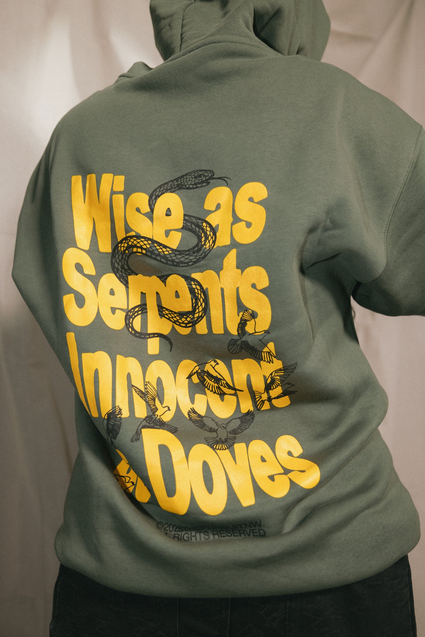 Wise & Innocent Green Hoodie