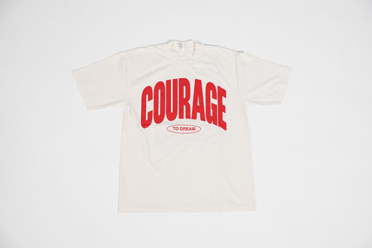 Womens Cream Courage Tee