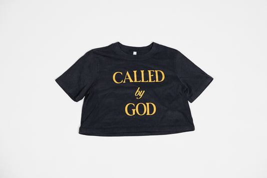 Womens Black Called Crop Tee