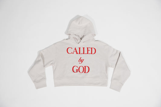 Womens Cream Called Crop Hoodie