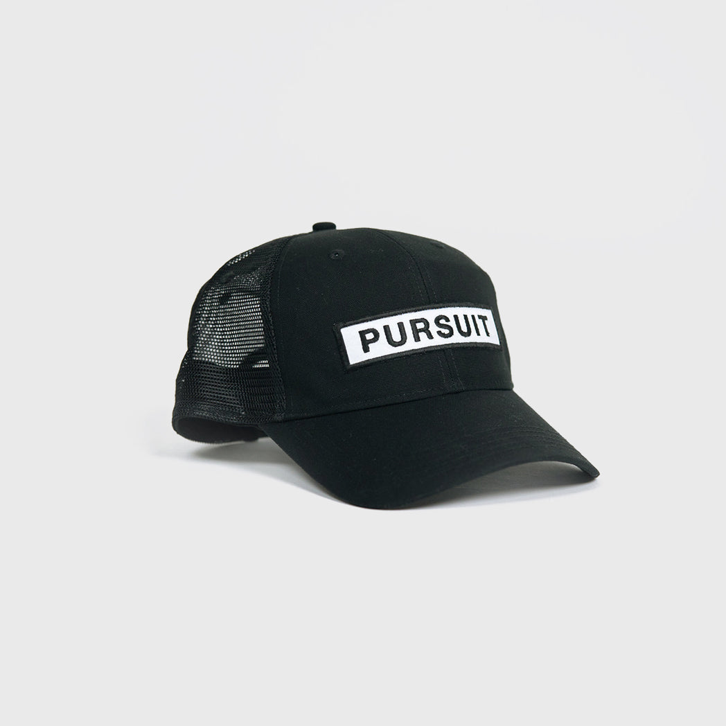 Pursuit Basics Black Trucker Hat