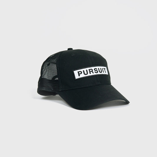 Pursuit Black Trucker Hat